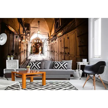 Fototapeta DIMEX | Samolepicí vliesová fototapeta na zeď Židovská čtvrť MA-5-0688 | 375 x 250 cm | žlutá, hnědá + Samolepicí vliesová fototapeta na stěnu DIMEX Židovská čtvrť MA50688 v rozměru 375 x 250 cm