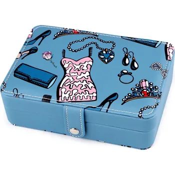 Módní doplněk Šperkovnice 11x16x5,5 cm Balení: 1 ks, Varianta: 2 modrá nebeská - 8596475624671