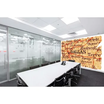 Fototapeta DIMEX | Samolepicí vliesová fototapeta na zeď Stará mapa Dallasu MA-5-1535 | 375 x 250 cm | červená, černá, hnědá + Samolepicí vliesová fototapeta na stěnu DIMEX Stará mapa Dallasu MA51535 v rozměru 375 x 250 cm