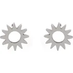 Náušnice z nerezové oceli Balení: 1 pár, Varianta: 3 stříbrná slunce - 8596475461108