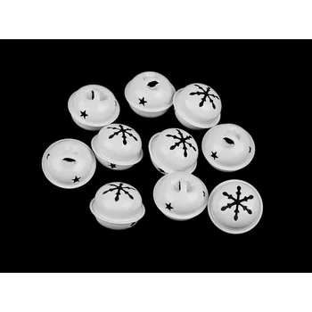 Vánoční dekorace Rolničky Ø30 mm Balení: 10 ks, Varianta: 1 bílá - 8596475433655