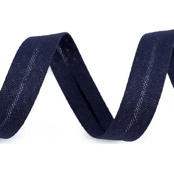 Šikmý proužek bavlněný šíře 18 mm zažehlený Balení: 1 m, Varianta: 4 / 20 modrá berlínská - 8591149929199