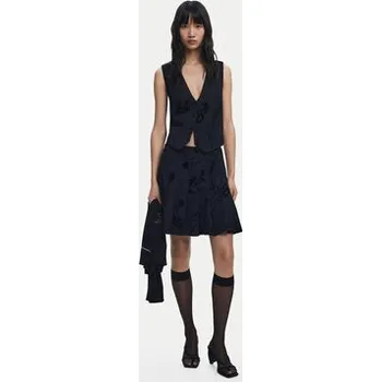 Dámská sukně Desigual Mini sukně Flock 25WWFW10 Černá Regular Fit S