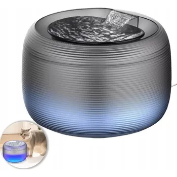 Miska pro psa FONTÁNA NAPÁJEČKA PRO KOČKY PSA AUTOMATICKÁ MISKA NAPÁJEČKA s LED osvětlením