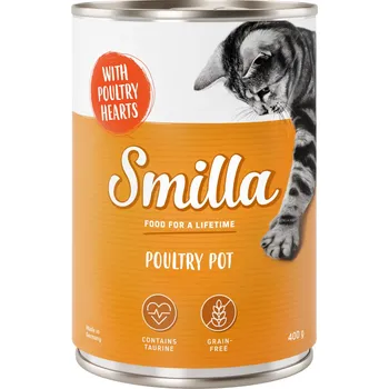 Krmivo pro kočku 6x400g - Smilla drůbeží/rybí konzerva - jemné drůbeží s drůbežími srdíčky