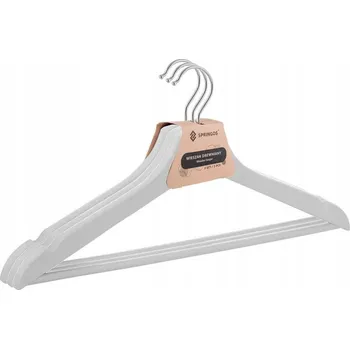 Ramínko Ramínka na šaty 43cm dřevěné, šedé, sada 3ks SPRINGOS URBAN