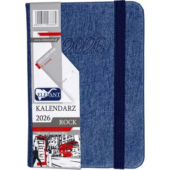 Kalendář Kalendář 2026 A7 týdenní Rock - granátový