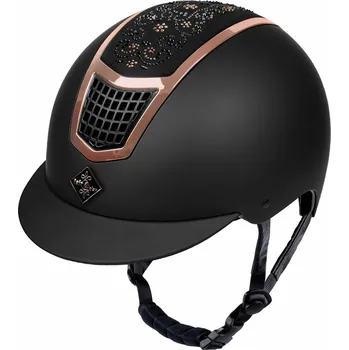 Jezdecká přilba Fair Play Jezdecká bezpečnostní helma, QUANTINUM CHIC 2.0 ROSEGOLD Barva: Černá, Velikost: S