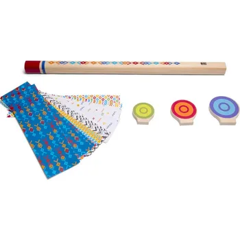 Dřevěná hračka DŘEVĚNÁ FOUKAČKA XL dovednostní hra BS TOYS