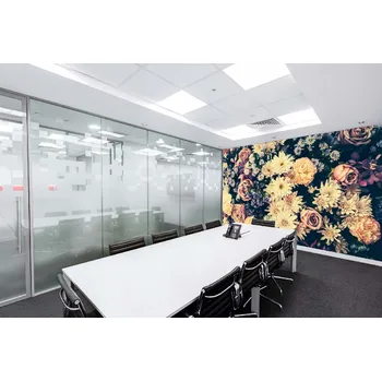 Fototapeta DIMEX | Samolepicí vliesová fototapeta na zeď Květinový vintage styl MA-5-1378 | 375 x 250 cm | bílá, krémová, oranžová, růžová + Samolepicí vliesová fototapeta na stěnu DIMEX Květinový vintage styl MA51378 v rozměru 375 x 250 cm