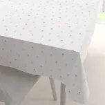 Teflonový obdélníkový ubrus TF-115 Barevné tulipánky na bílém 100x160 cm