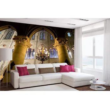 Fototapeta DIMEX | Samolepicí vliesová fototapeta na zeď Katedrála, Paříž MA-5-0991 | 375 x 250 cm | béžová, hnědá + Samolepicí vliesová fototapeta na stěnu DIMEX Katedrála, Paříž MA50991 v rozměru 375 x 250 cm