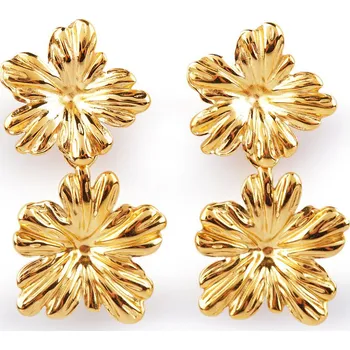 Náušnice Náušnice z nerezové oceli květy Balení: 1 pár, Varianta: 2 zlatá - 8596475603508