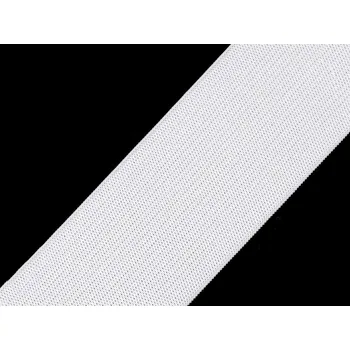 Výtvárné potřeby Pruženka tkaná šíře 45 mm Balení: 20 m, Varianta: 1 bílá - 8591149371424