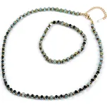 Sada náhrdelník a náramek hematitový Balení: 1 sada, Varianta: 2 zelená - 8596475515146