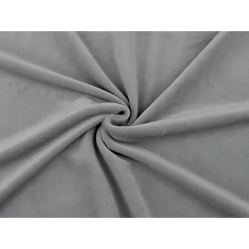 Minky hladké / plyš baby elastický Balení: 1 m, Varianta: 6 šedá - 8596475384063