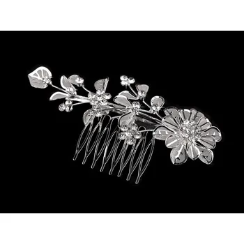 Ozdoba do vlasů Hřeben do vlasů s broušenými kamínky - 8596475504232