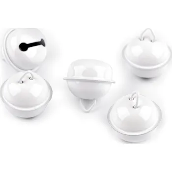 Vánoce Rolničky Ø20 mm Balení: 5 ks, Varianta: 3 bílá - 8596475567893