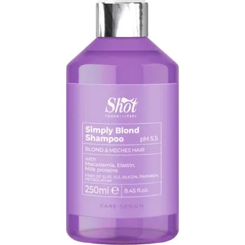 Šampon Shot Simply Blond Shampoo - regenerační šampon pro blond vlasy Simply Blond - šampon, 250 ml