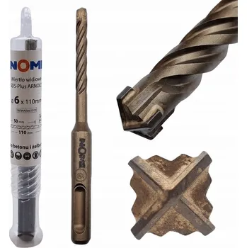 Vrták Vrták vidiový SDS-Plus ARNOLD 6x110mm 4břitý do železobetonu betonu NOMI