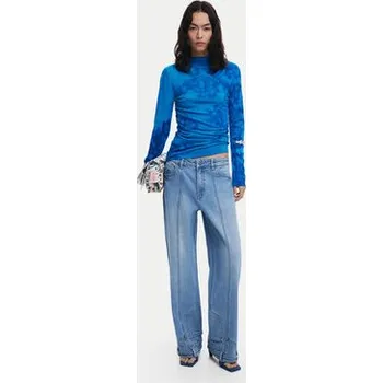 Dámský svetr Desigual Rolák Ottawa 25WWJF38 Modrá Regular Fit M