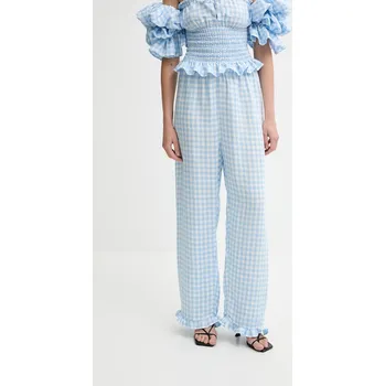 Dámské kalhoty Lněné kalhoty The Sleeper PFPT01G027R modrá 50X, vel. XS