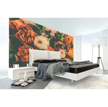 Fototapeta DIMEX | Samolepicí vliesová fototapeta na zeď Vintage pozadí MA-5-1313 | 375 x 250 cm | černá, krémová, oranžová, růžová + Samolepicí vliesová fototapeta na stěnu DIMEX Vintage pozadí MA51313 v rozměru 375 x 250 cm