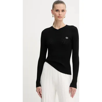 Dámský svetr Svetr Twinset dámský, černá barva, 252TP3241 99X, vel. L