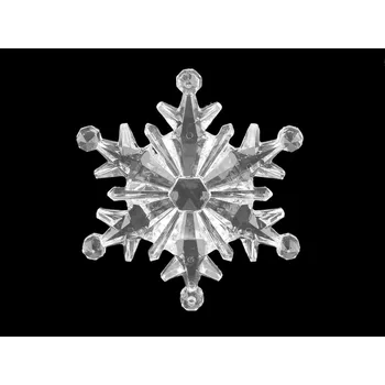 Vánoční dekorace Dekorační vločky Ø10; 11 cm k zavěšení Balení: 1 ks, Varianta: 2 transparent - 8596475329613