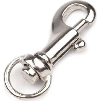 Kovová karabina otočná, průvlek 9 mm Balení: 5 ks, Varianta: 1 nikl - 8591149298349