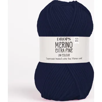 Galanterie Merino Extra Fine 27 tmavá modrá (Merino Extra Fine uni colour 27 tmavá modrá)