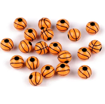 Korálek Plastové korálky basketbal Ø11 mm - 8596475633406