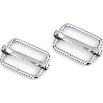 Posunovač na popruhy šíře 20 mm Balení: 10 ks, Varianta: 1 nikl - 8591149306259