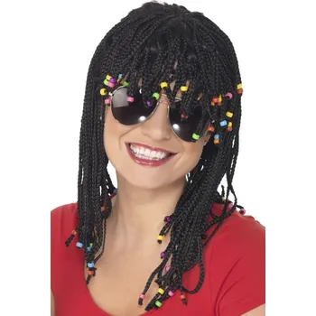 Karnevalová paruka Paruka - Copánky s korálky