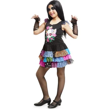 Karnevalový kostým Dětský kostým - Barevná kostlivka