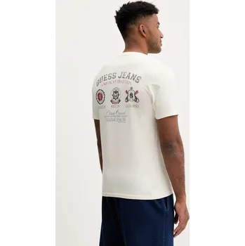 Pánská móda Bavlněné tričko Guess Jeans M5YI04.K8HM0 béžová 01X, vel. XXL