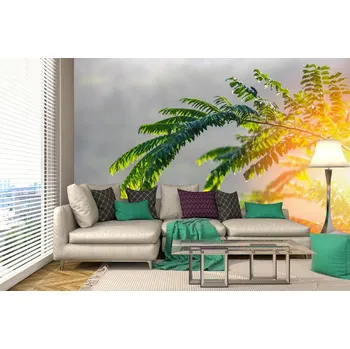 Fototapeta DIMEX | Samolepicí vliesová fototapeta na zeď Ranní slunce MA-5-1721 | 375 x 250 cm | zelená, žlutá, oranžová + Samolepicí vliesová fototapeta na stěnu DIMEX Ranní slunce MA51721 v rozměru 375 x 250 cm