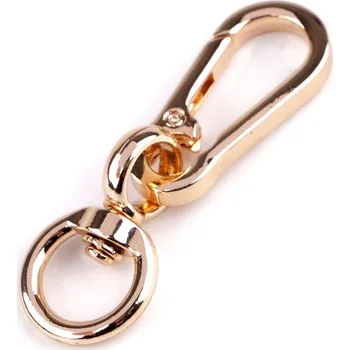 Kovová karabina otočná, průvlek 13 mm Balení: 1 ks, Varianta: 2 růžové zlato - 8596475642323