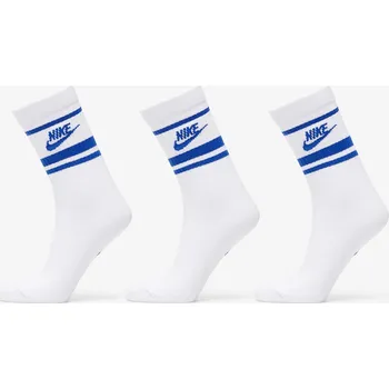 Pánské ponožky Ponožky Nike Sportwear Everyday Essential Crew Socks 3-Pack White/ Game Royal S
