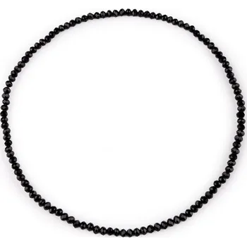 Módní doplněk Náhrdelník pružný z broušených skleněných korálků Balení: 1 ks, Varianta: 7 černá - 8596475574310