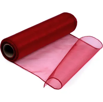 Organza šíře 21 cm Balení: 9 m, Varianta: 37 bordó - 8591149856884