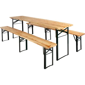 Zahradní sestava Sada zahradního nábytku LAGER z masivu hnědá