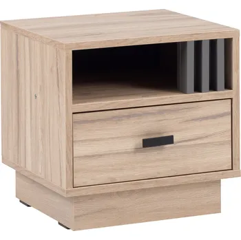 Noční stolek Meblar Noční stolek Allmo AL20 Barva: Dub Estana/antracit