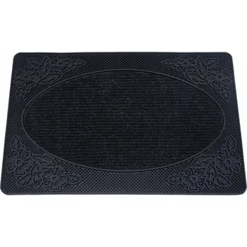 GUMOVÁ ROHOŽKA PŘED DVEŘE VENKOVNÍ VNITŘNÍ VSTUPNÍ ČERNÁ 45X70