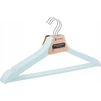 Ramínko Ramínka na šaty 43cm dřevěné, šedomodré, sada 3ks SPRINGOS URBAN