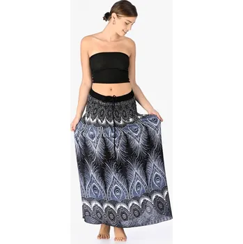 Dámská sukně Dlouhá sukně / šaty Peacock black-blue