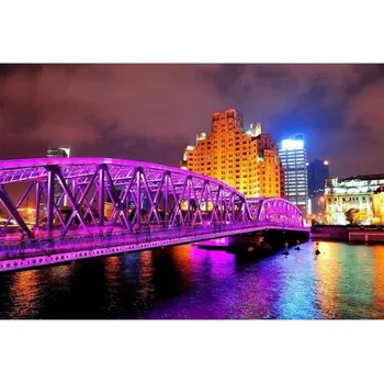 Fototapeta DIMEX | Samolepicí vliesová fototapeta na zeď Shangai MA-5-0022 | 375 x 250 cm | vícebarevná, fialová, žlutá + Samolepicí vliesová fototapeta na stěnu DIMEX Shangai MA50022 v rozměru 375 x 250 cm