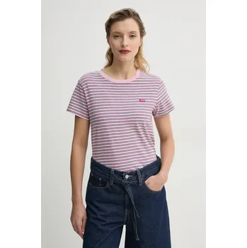 Pánské oblečení Bavlněné tričko Levi's 39185 růžová 03B, vel. S