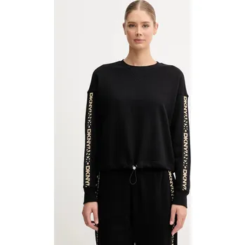 Dámská mikina Bavlněná mikina Dkny dámská, černá barva, s aplikací, DP5T1414 99X, vel. M