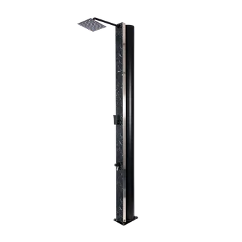 Zahradní sprcha CRM Royce solární sprcha s oplachem nohou Atlas černé zrcadlo